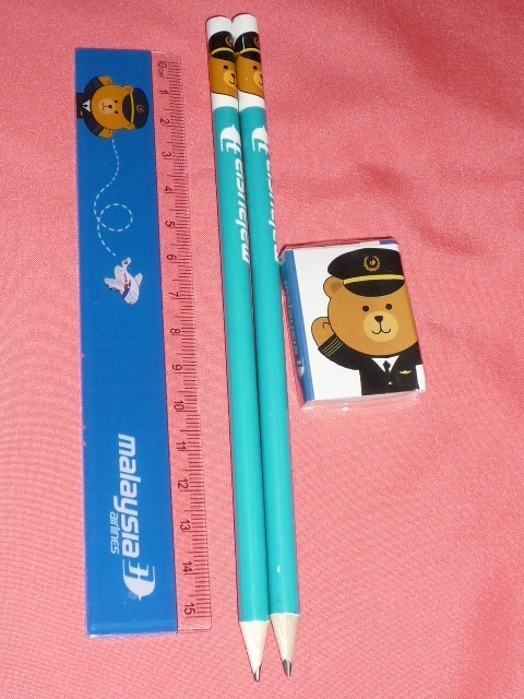 激レア!カワイイ♪ malaysia airlines マレーシア航空 くま 文房具セット☆拍卖