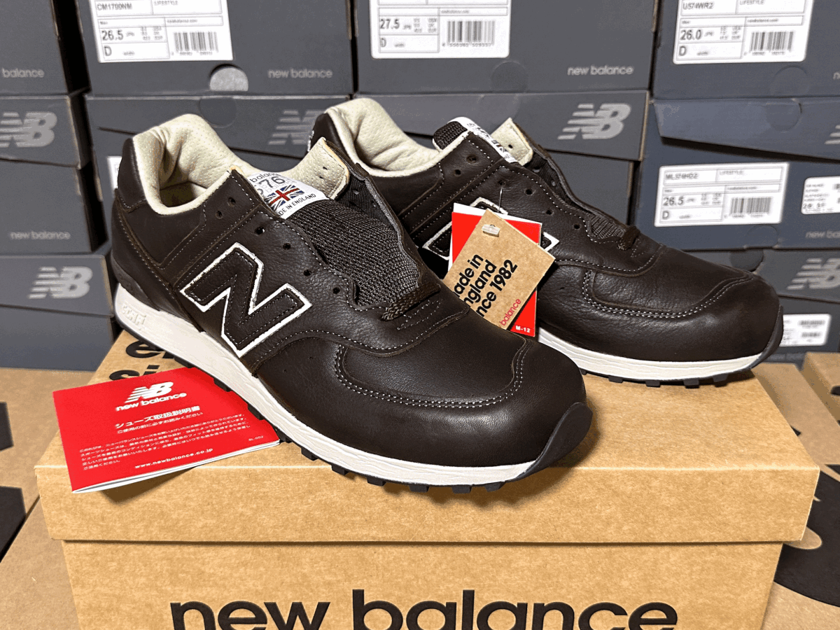 国内正規品 廃番 オールレザー New Balance M576CBB BROWN UK製 US10.5 28.5cm 新品 イギリス英国製 NB スニーカー 茶 ブラウン×ベージュ拍卖