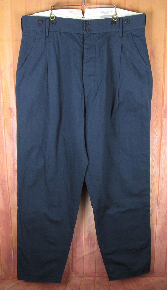 LYP18685 Marvine Pontiak マービンポンティアック 1 Tuck Trousers トラウザーズ パンツ ネイビー系 One Size 美品拍卖