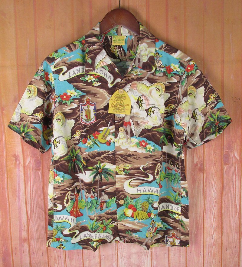 LSH4166 東洋 SUN SURF サンサーフ アロハシャツ スペシャルエディション SS39059 LAND OF ALOHA ブラウン S 未使用拍卖