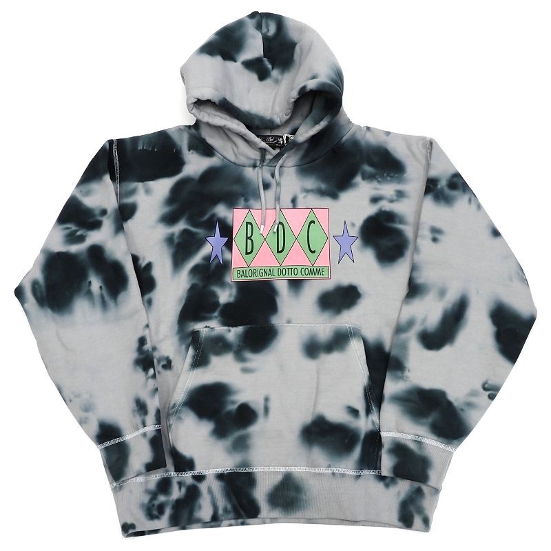E0544S 新品 BAL ORIGINAL/タイダイ パーカー 【サイズ:L】 グレー バル オリジナル 拍卖