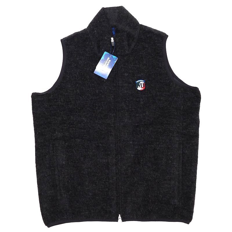 E05296 新品 MAURIZIO BALDASSARI/シャギー パイル ベスト【サイズ:46】チャコール 定価42900円 日本製 マウリツィオ バルダサーリ拍卖