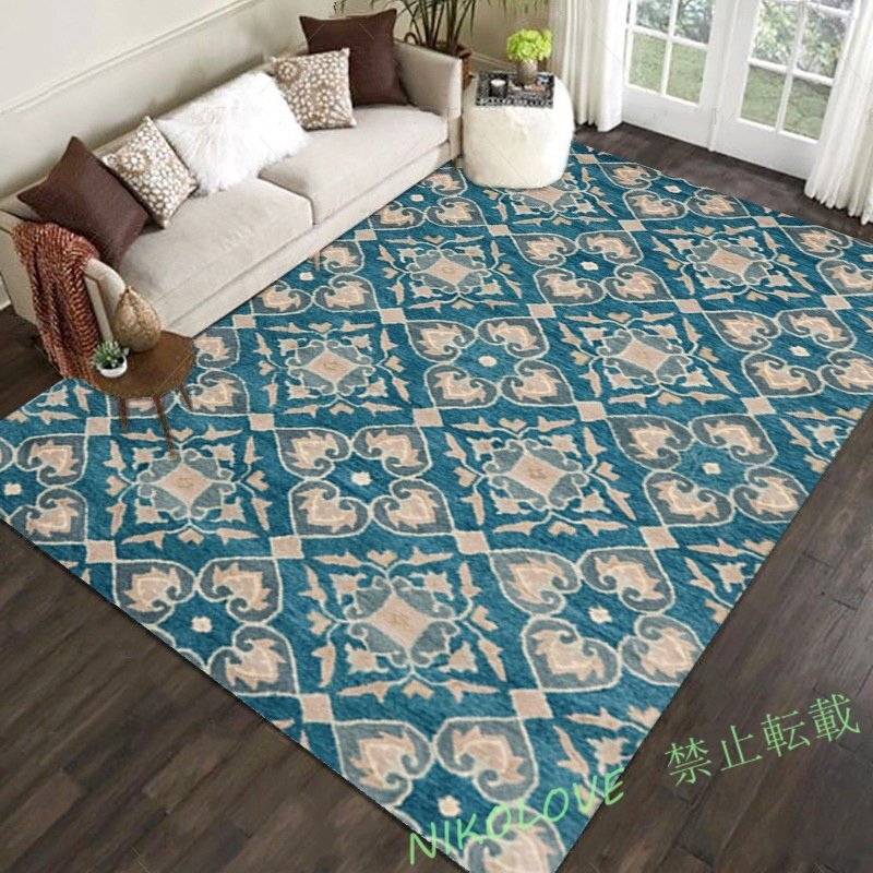 LD267☆新品 高品質 高級で快適である ペルシャ風 絨毯ペルシャ美品 長方形 精製品 カーペット 140cm×200cm A07拍卖