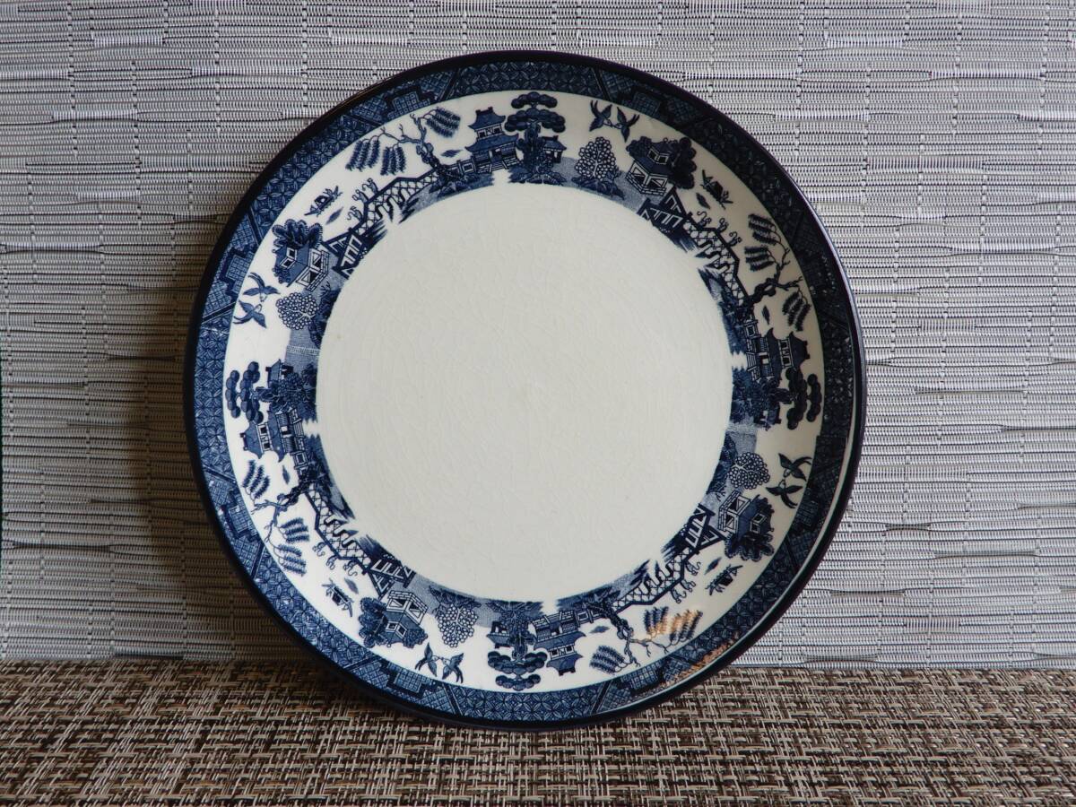 昭和レトロ アンティーク プレート大皿【小傷・貫入あり】拍卖