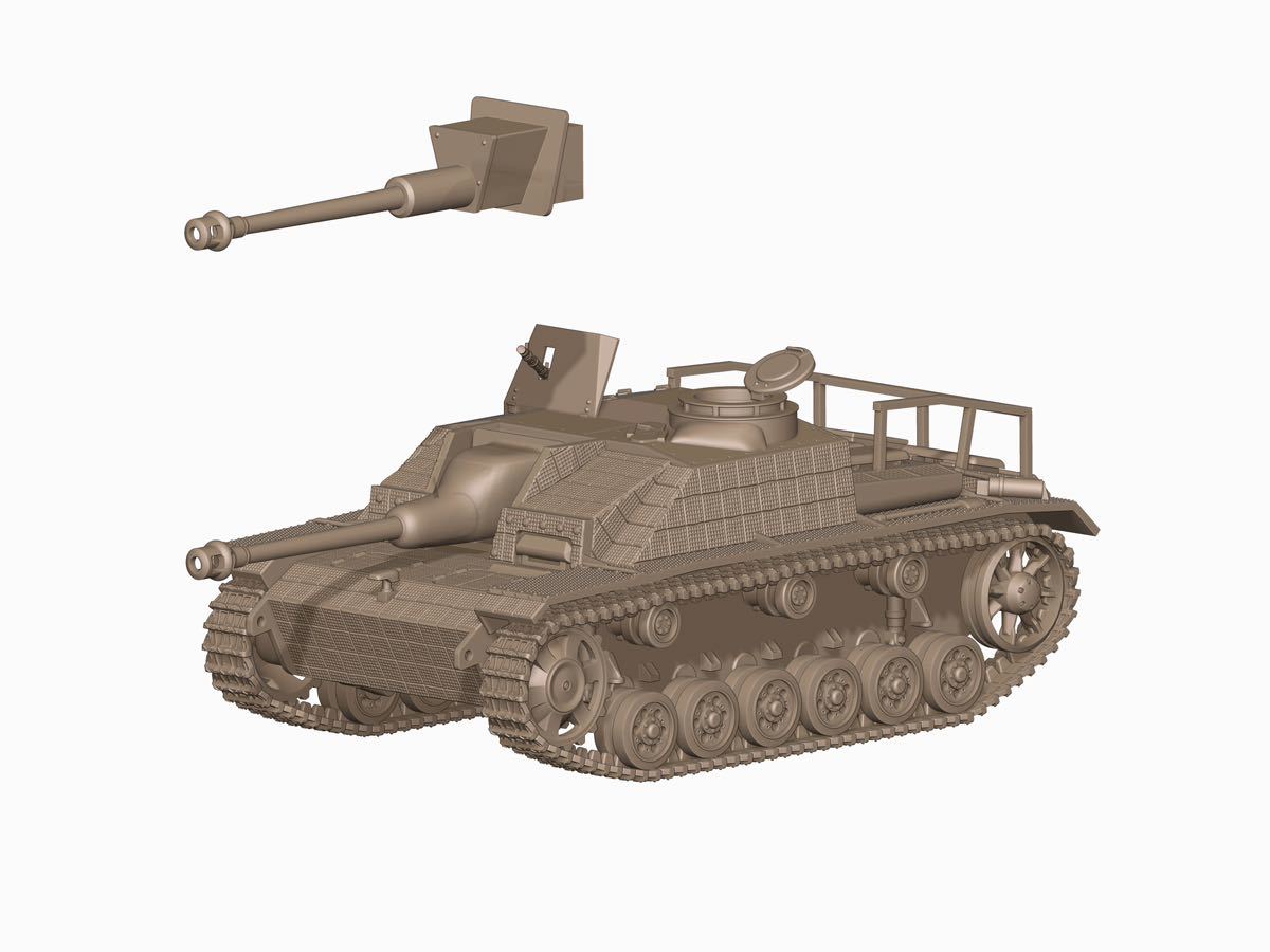 1/144レジンキット 未塗装 WWⅡ ドイツ軍 III号突撃砲 G型 Zimmerit 仕様(4/10)ワールドタンクミュージアム【同梱可能】231210拍卖