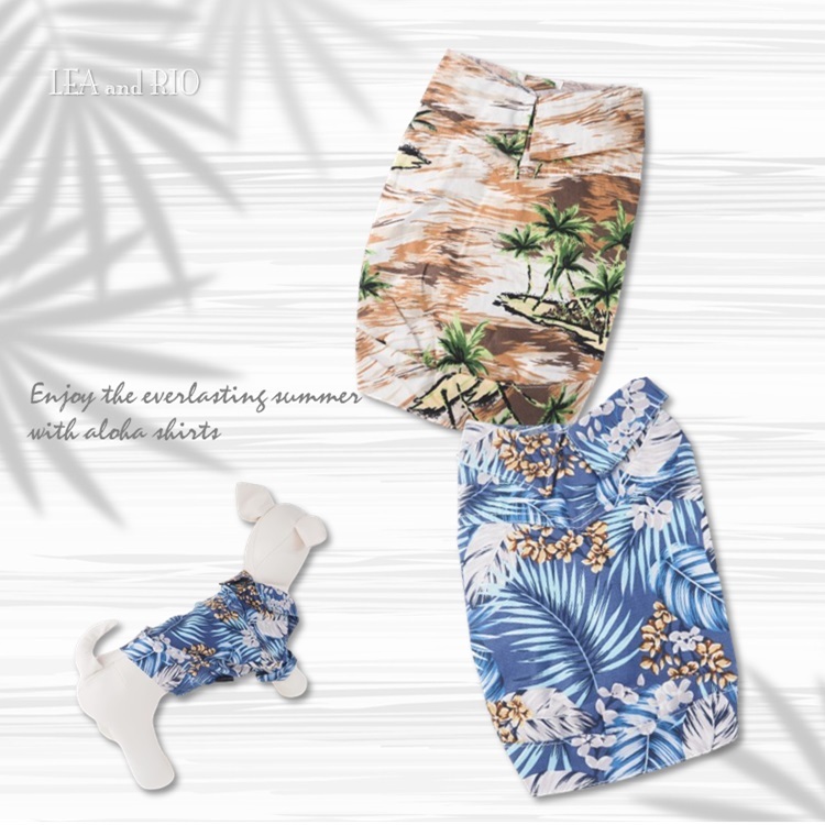 シャツ XS~XXLサイズ DD150 DD151 トップス ハワイアン ボタニカル 夏服 夏用 カジュアル ポップ 犬用 猫用 犬 猫 ペット犬服 猫服 犬の服拍卖