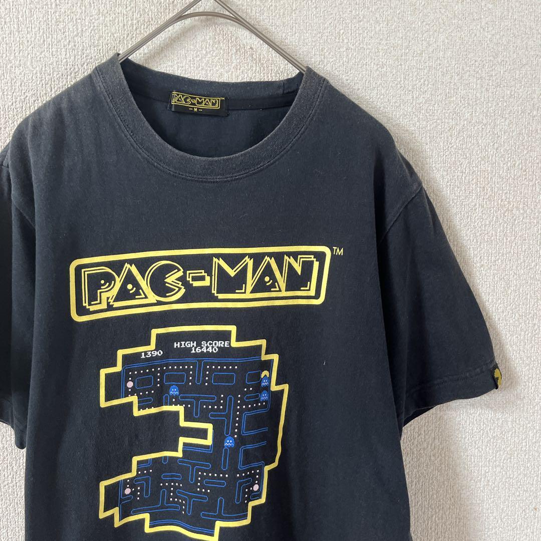 Z1 パックマン tシャツ 半袖 レトロゲーム 古着 Mメンズ タイト目拍卖