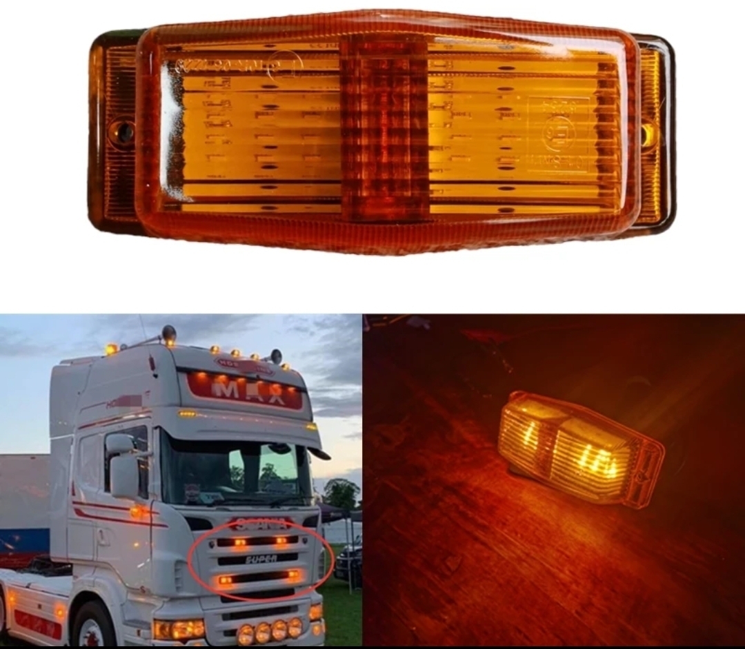 ③ボルボ スカニア ベンツ ルノー iveco daf トラック led フロントグリルランプ 4個セット 拍卖