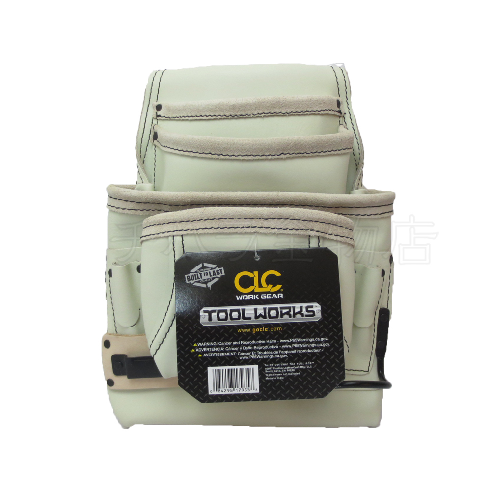 シーエルシーCLC 179354 腰袋 皮 トップグレイン 10ポケット 金属ホルダー V179358拍卖