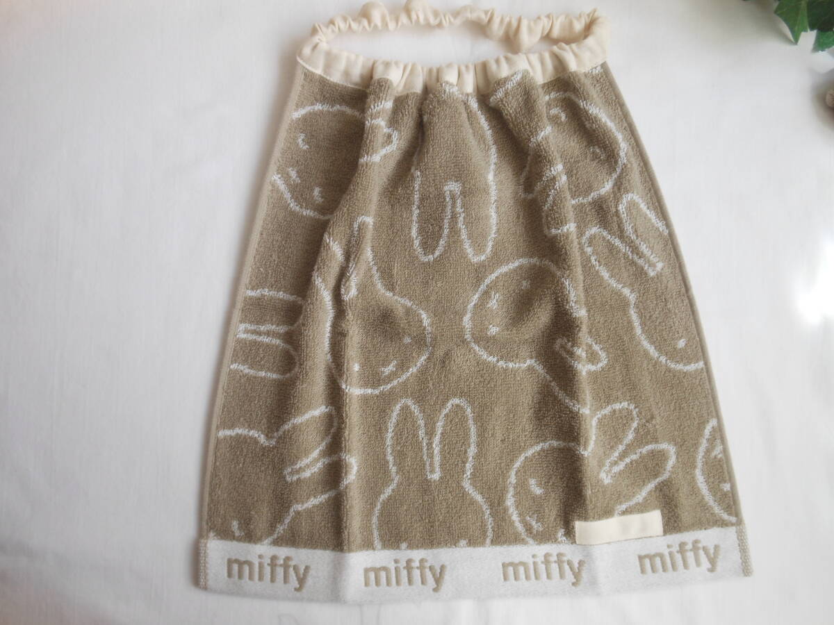 お食事タオルエプロン グレージュ ダブルガーゼ ネーム付き 保育園 スタイ おりこうエプロン拍卖