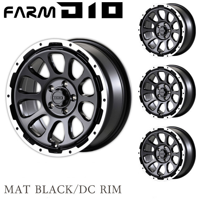 Motor Farm (モーターファーム) FARM D10 (ディ テン) RAV4(50系)用 17x7.0J 5H/114.3 +30 マットブラック DCリム 4本セット拍卖