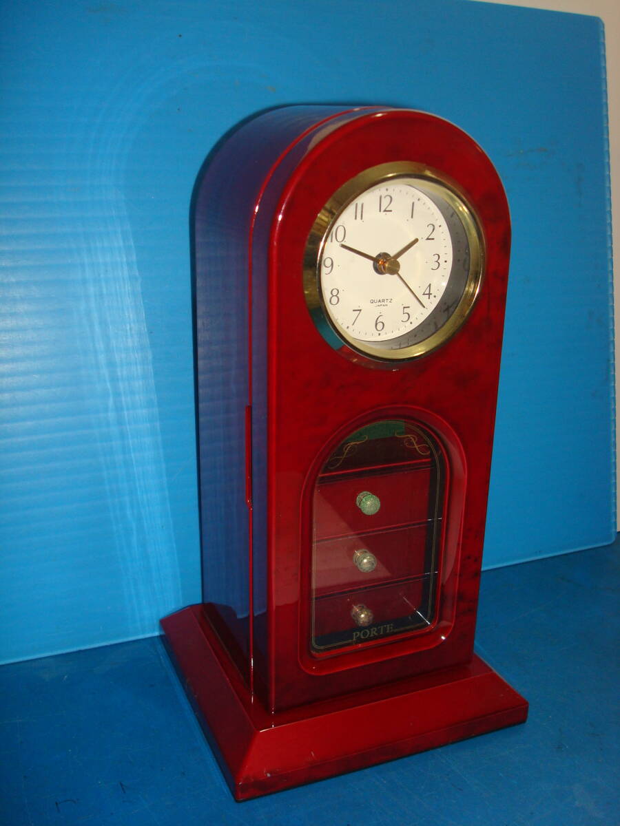 卓上時計(PORTE)(Key掛け+小物入れ用引出し付き) CTSBK36拍卖