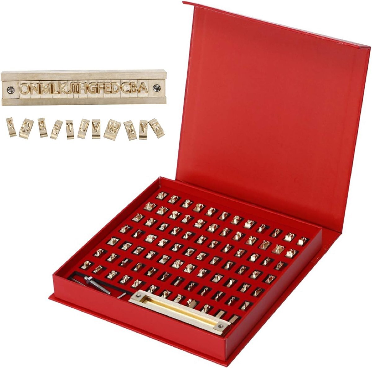 スタンピングナンバーレザーアルファベットシンボル文字スタンプモールドホイルスタンプブラスモールドエンボススタンプ,Set meal c,Font3拍卖