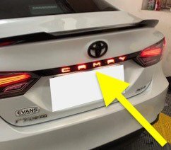 トヨタ 8世代 カムリ CAMRY テールゲートランプ テールライト トランクレターランプ ホワイト シルバー ブラック 1P拍卖