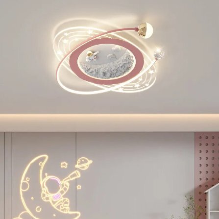 シーリング ライト LED 照明 ランプ 調光 調色 宇宙 ユニバース 星 銀河 飛行士 インテリア 寝室 リビング かわいい デザイン 全2カラー拍卖