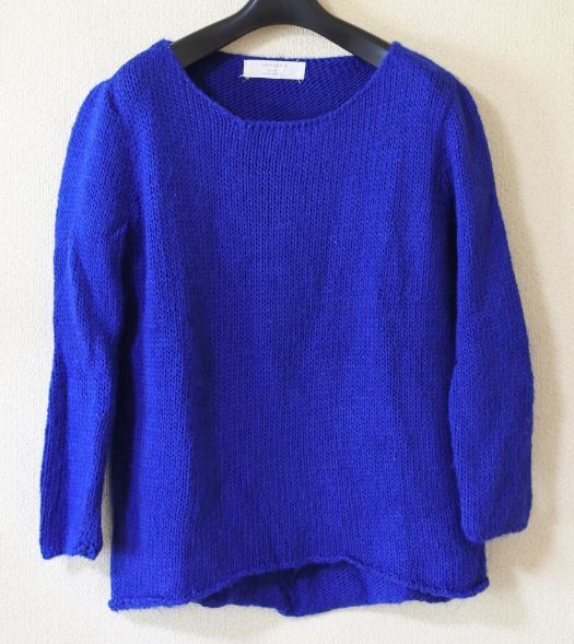 ZARAKNIT ザラ セーター 長袖 フィッシュテール ケーブルニット ブルー Mサイズ ymdnrk m 0418拍卖