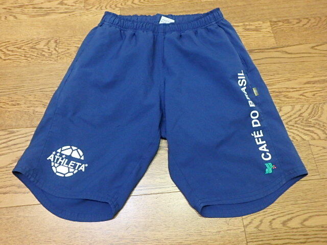 n405y 150cm アスレタ ATHLETA ハーフパンツ 紺色 ジュニア ショートパンツ ズボン サッカー フットサル 子ども 中古(0426)拍卖