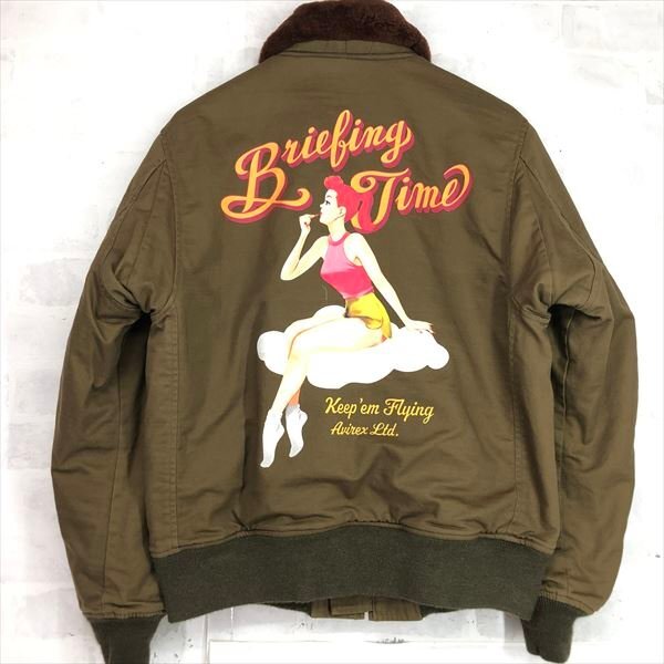 AVIREX アヴィレックス TYPE B-10 BRIEFING TIME ブリーフィング タイム ジャケット SIZE: 38 カーキ MH632024050713拍卖