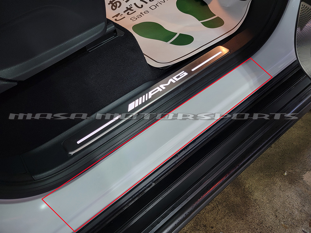 メルセデスベンツW463A G350d G400d G550 G63AMG Gクラス ドアステップ保護プロテクションフィルム セルフヒーリング 内装パーツ 自己修復拍卖