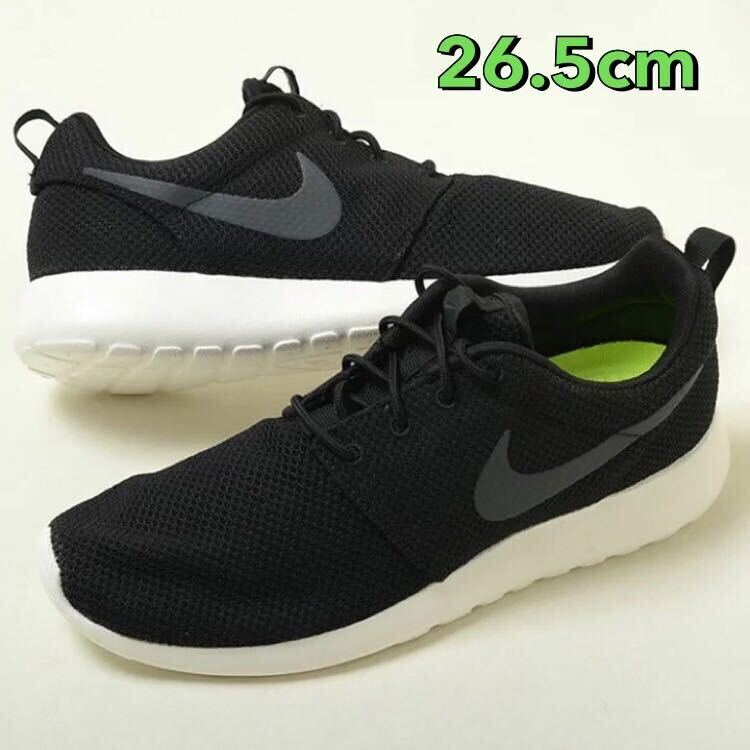 NIKE ROSHE ONE 511881-010/26.5cm 素材は、前面にメッシュ生地を採用し、軽量性と通気性に優れスポーツにも活躍拍卖