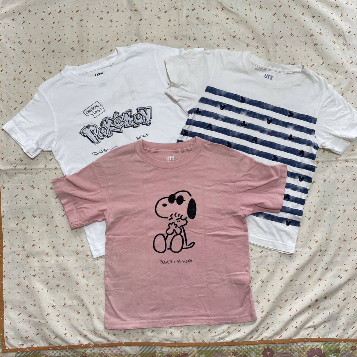 送料無料! ユニクロ Tシャツ 3枚セット ☆ 130拍卖