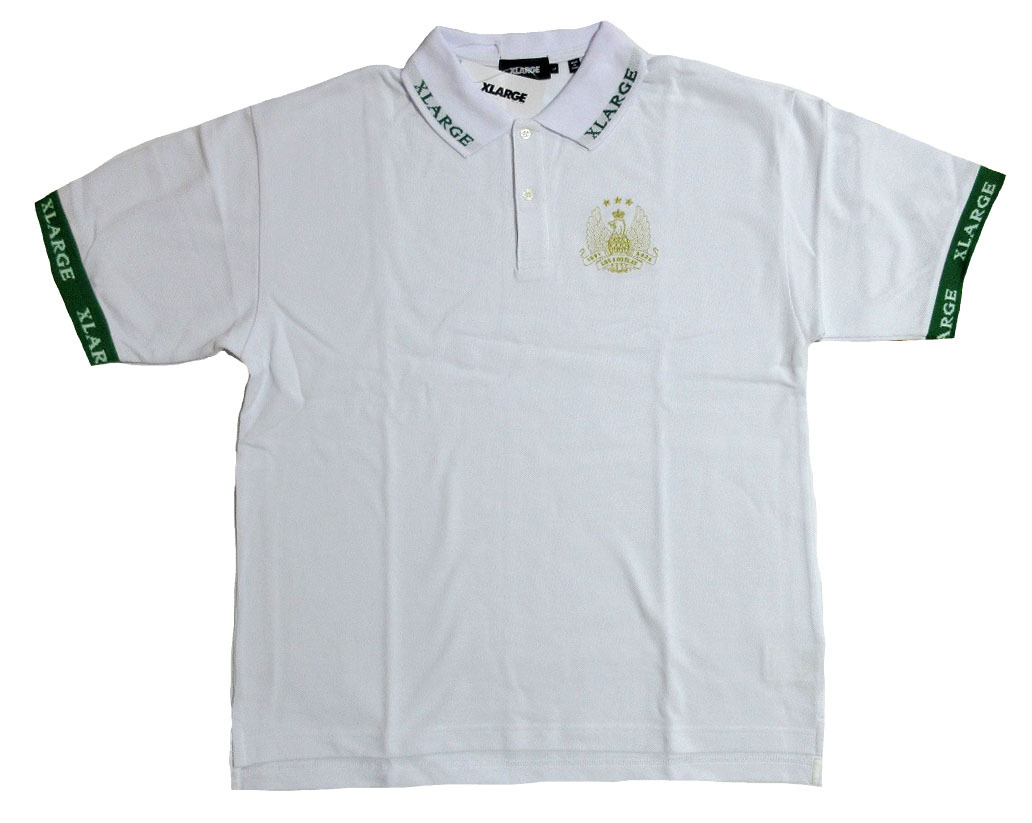 エクストララージ(XLARGE) ジャカード ロゴ ポロ 半袖シャツ Lサイズ ホワイト JACQUARD LOGO POLO SHIRT 101232013002拍卖