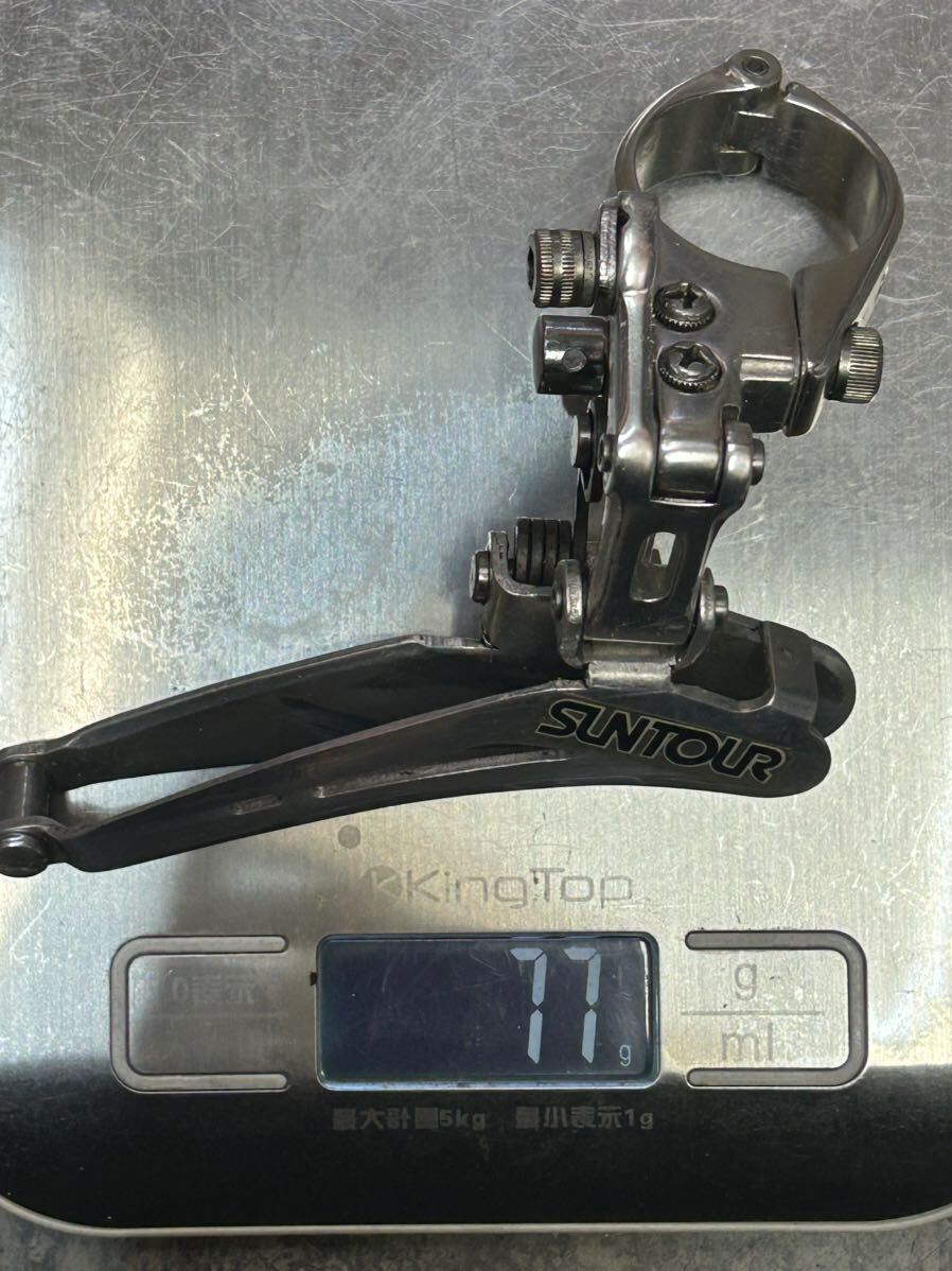 ビンテージ 可動品『サンツアー 初代シュパーブ 原形 バンド式 77g 最軽量 アルミガイドプレート仕様 フロントディレイラー』vintage拍卖