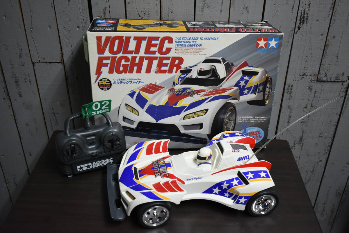 Qm829 動作品 Tamiya 1/10 Voltec Fighter Electric Rc Boys 4WD RCボーイズ四駆レーサーシリーズ ボルテックファイター フルセット 100拍卖