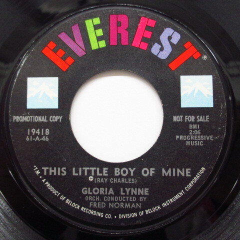 GLORIA LYNNE-This Little Boy Of Mine (Promo)拍卖