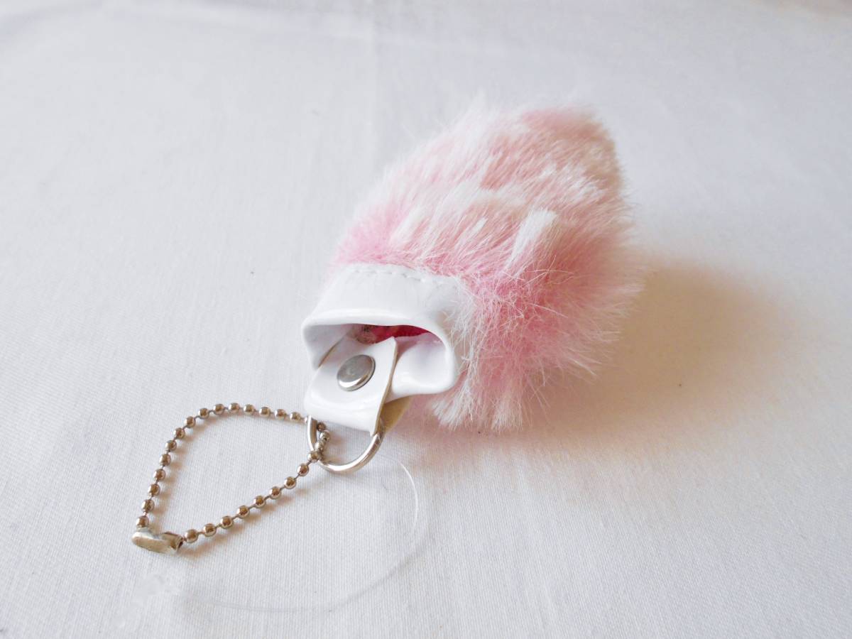 ◆未使用◆ ライター用 フェイクファー・ケース☆カバー ピンク色 ☆喫煙グッズ 拍卖