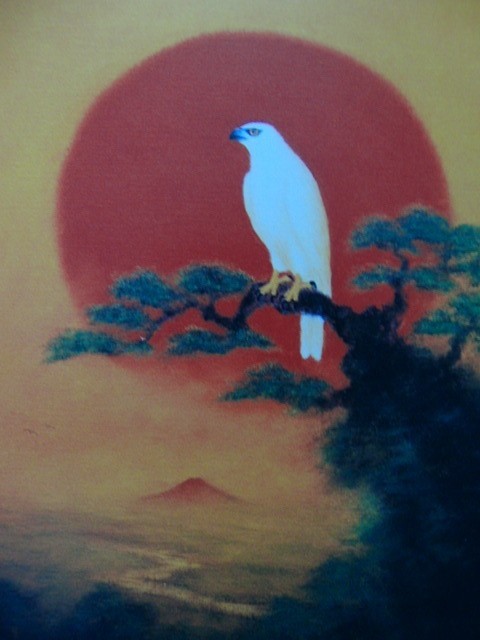 井出博也【三者白鷹】希少画集画、状態良好、新品高級額装付、送料無料、洋画 油彩 風景拍卖