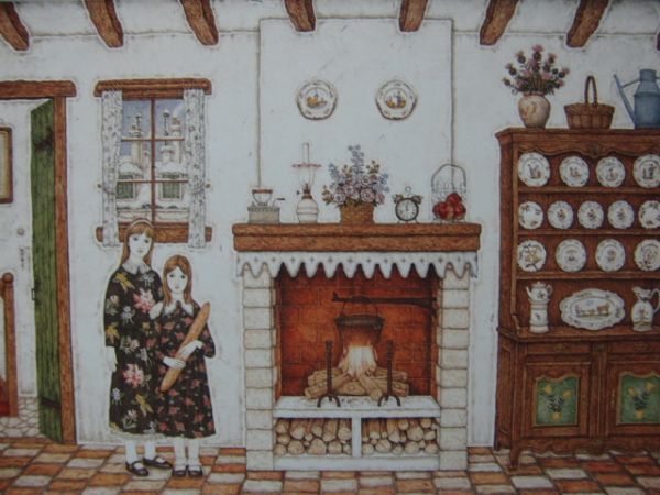 円池 茂 【姉妹・雪の降る費】 希少画集画、状態良好、新品高級額装付、送料無料、洋画 油彩 風景拍卖