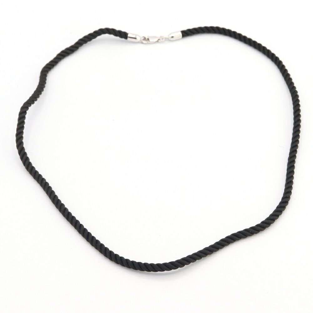 フレッド チョーカー ブラック シルバー 750 WG コットン 中古 ネックレス 黒 メンズ レディース拍卖