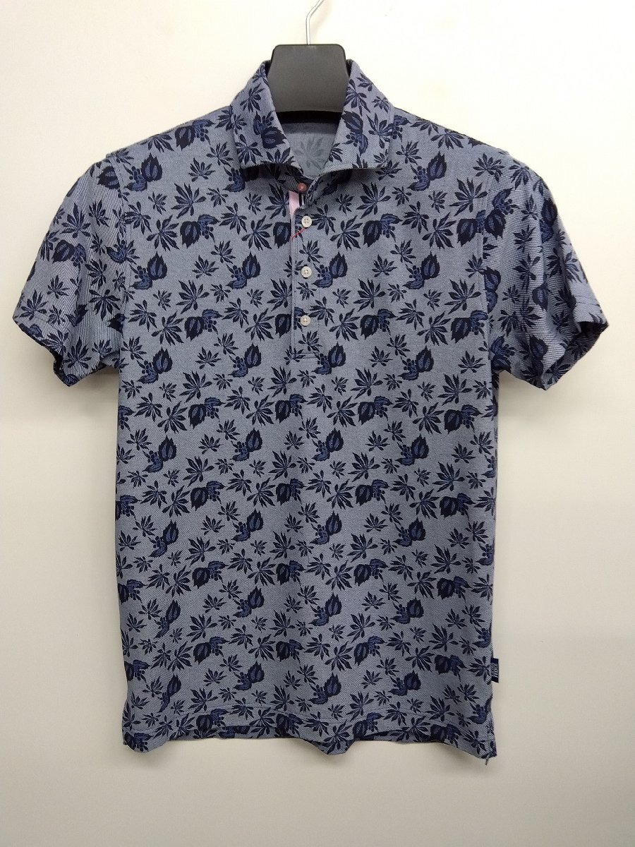 ポロシャツ SALE Laura Felice フラワープリント 半袖(50)新品 送料無料拍卖