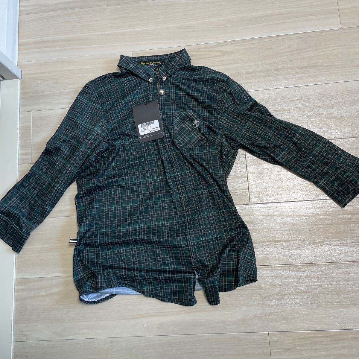 カペルミュール クロップシャツジャージ グリーンチェック拍卖