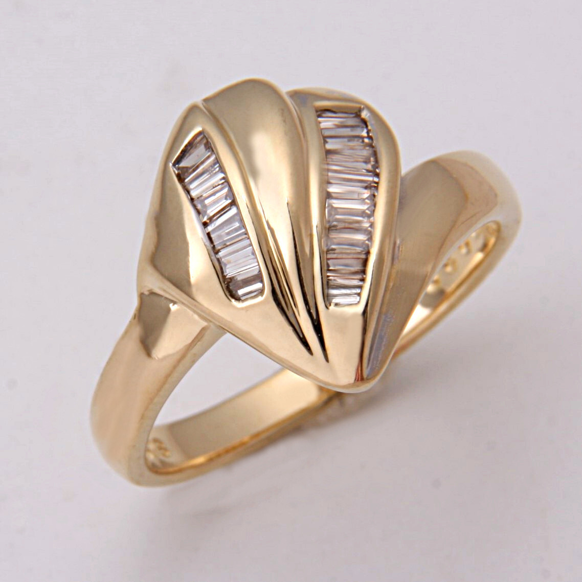 ★☆ジュエリーマキ●K18金ゴールド合計0.30Ct天然ダイヤモンドリング指輪11.5号!MJ-1860拍卖