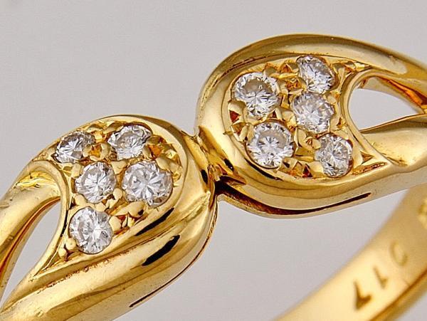 ★☆見て!K18金0.17Ctダイヤモンドリング指輪16号!MJ-1687拍卖