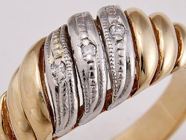 ★☆K18金×Pt900天然1粒ダイヤモンドリング指輪11.5号!MJ-1827拍卖