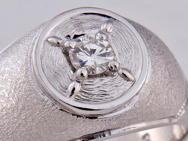 ★☆造幣局K14WGホワイトゴールド0.22Ct天然ダイヤモンドリング指輪19.5号!MJ-1949拍卖