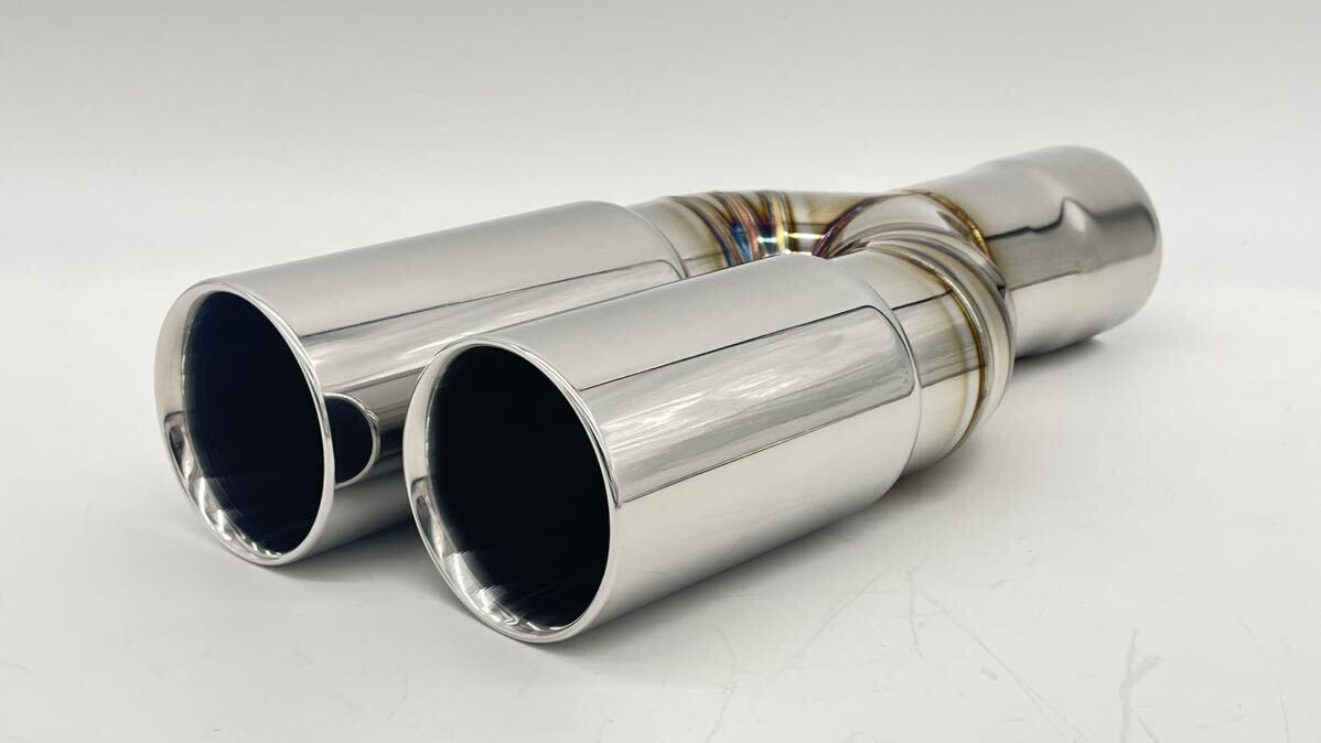 エビ管ワンオフマフラー制作用二重構造デュアルマフラー出口外径80φ内径70φW入口内径70φジョイント加工 サイズ寸法等変更可能拍卖