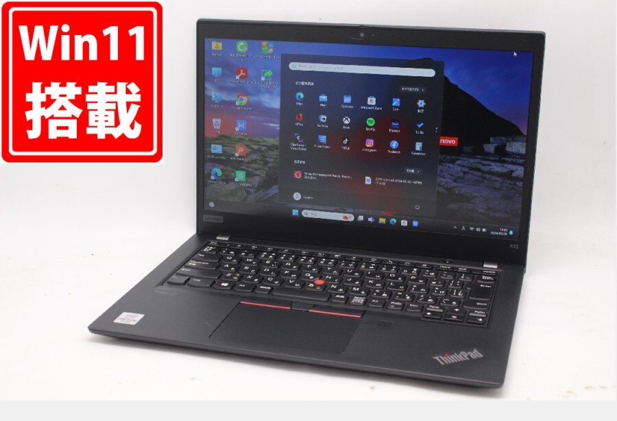 中古良品 フルHD 13.3型 Lenovo ThinkPad X13 Gen1 Windows11 10世代 i5-10310U 8GB NVMe 256GB-SSD カメラ 無線Wi-Fi6 Office付 管:1431m拍卖
