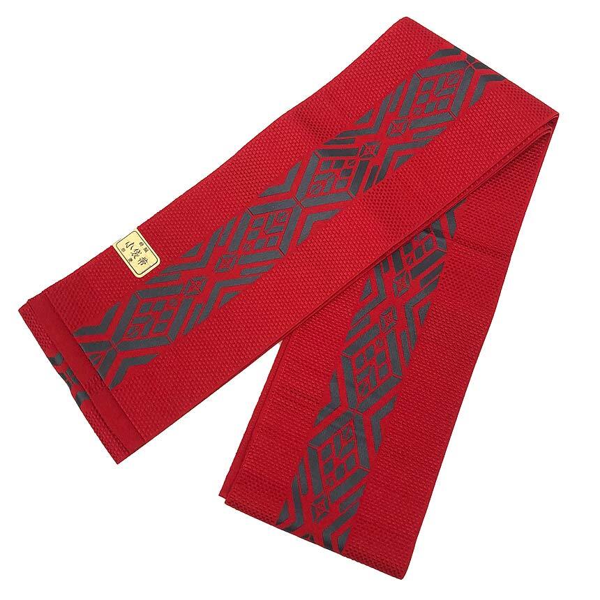 送料無料 京やK266 献上柄 半幅帯 小袋 小袋帯 半巾帯 リバーシブル 綿混 綿帯 洗える半巾帯 ゆかた帯 オールシーズン対応 未使用拍卖