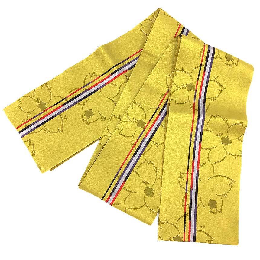 全国送料無料 京やK331 洗える半幅帯 半幅帯 半巾帯 洗える半巾帯 桜 縞文様 オールシーズン使える帯 特選単帯 四寸単帯 ひとえ帯拍卖