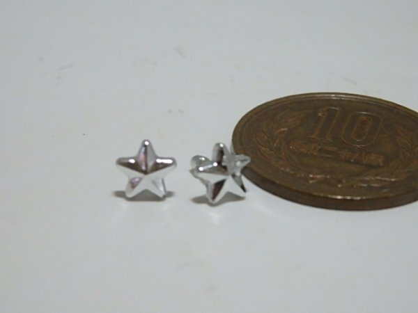 ☆0383☆リカちゃん 小物 ピアス 銀色 星型☆ドール 拍卖