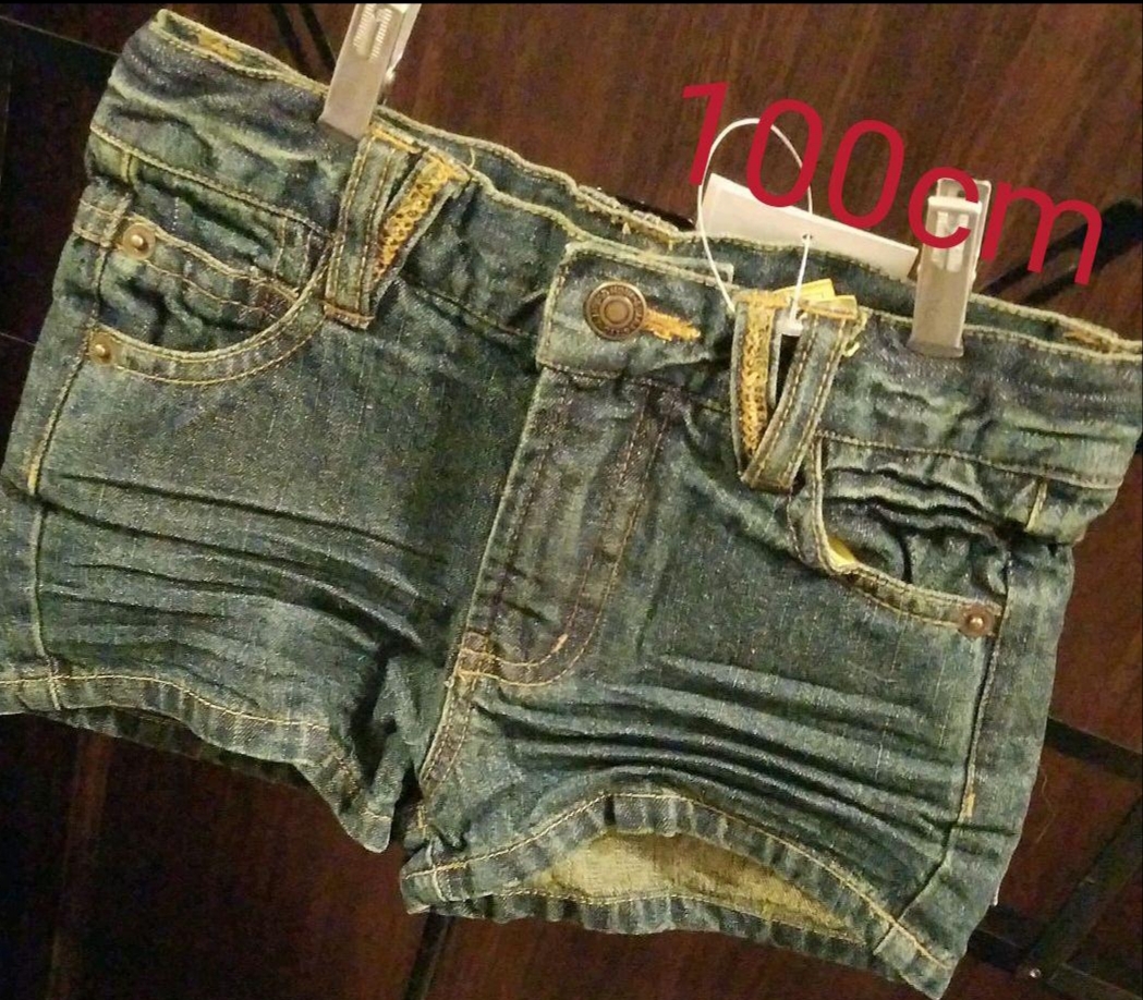 未使用☆デニムショートパンツ(100cm)拍卖