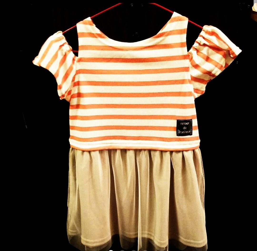 新品☆ワンピース【ピンクボーダー】90cm拍卖