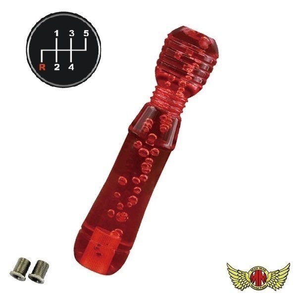MADMAX トラック用品 DENMAシフトノブ 泡 200mm レッド ふそう ブルーテックキャンター用/変換アダプター付【送料800円】拍卖
