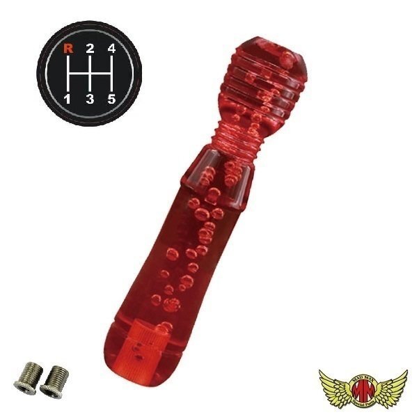 MADMAX トラック用品 DENMAシフトノブ 泡 200mm レッド ふそう NEWファイター用/変換アダプター付【送料800円】拍卖