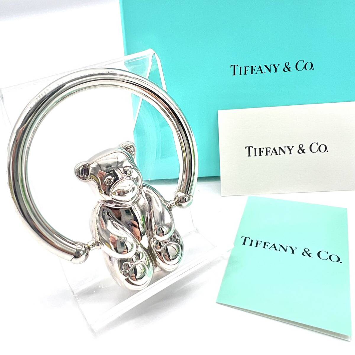 希少 正規品 Tiffany & Co テディ ベア ラトル ガラガラ ベビー シルバー 925 クマ くま 熊 ティファニー アニマル 動物 出産 記念 bear拍卖