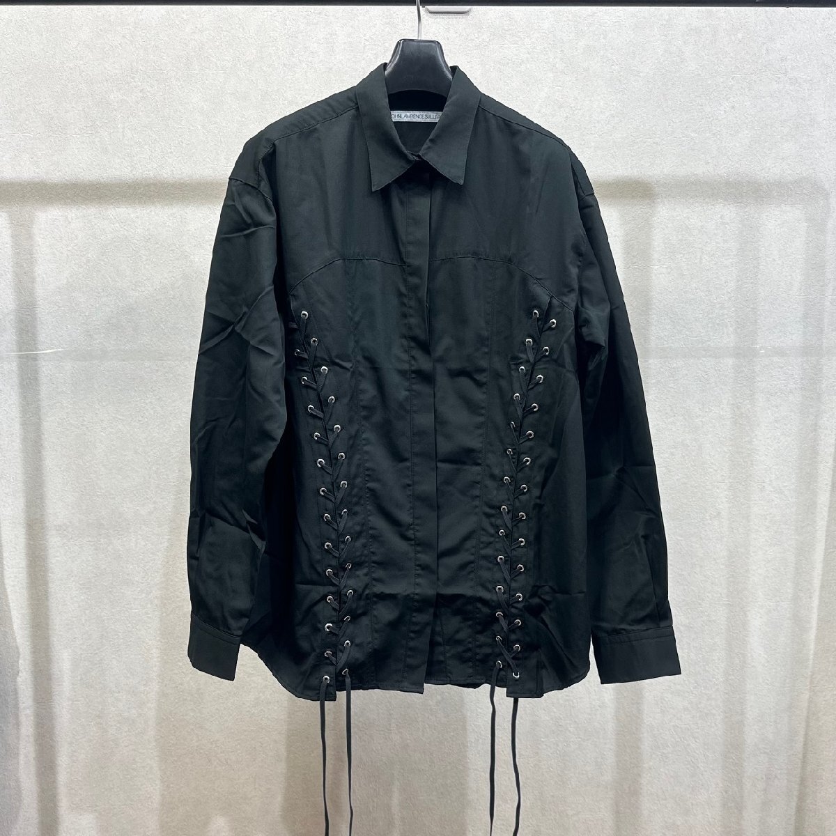 【JOHNLAWRENCESULLIVAN】 レースアップシャツ / OSサイズ / ジョンローレンスサリバン / JLS拍卖
